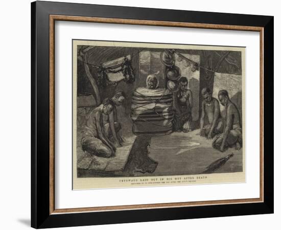 Cetewayo Laid Out in His Hut after Death-Charles Edwin Fripp-Framed Giclee Print