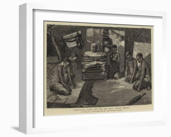 Cetewayo Laid Out in His Hut after Death-Charles Edwin Fripp-Framed Giclee Print