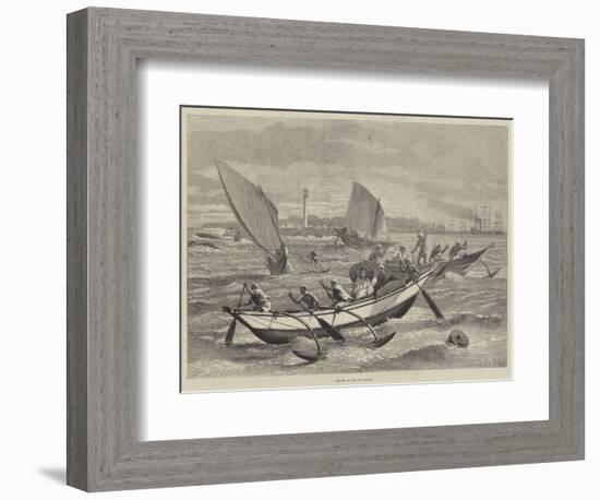 Ceylon Boats at Galle-Matthew White Ridley-Framed Giclee Print