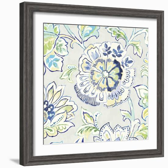 Ceylon Gardens IV Indigo-Wild Apple Portfolio-Framed Art Print