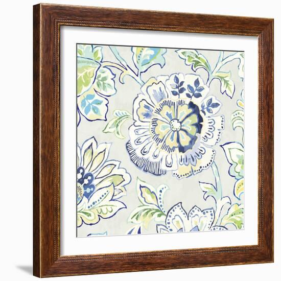 Ceylon Gardens IV Indigo-Wild Apple Portfolio-Framed Art Print