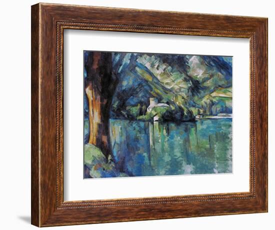 Cezanne: Annecy Lake, 1896-Paul C?zanne-Framed Premium Giclee Print