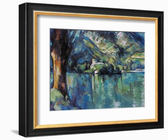 Cezanne: Annecy Lake, 1896-Paul C?zanne-Framed Premium Giclee Print