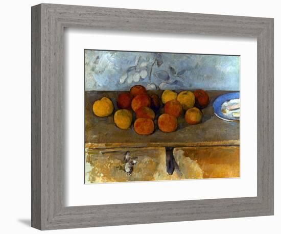 Cezanne: Apples & Biscuits-Paul Cézanne-Framed Giclee Print