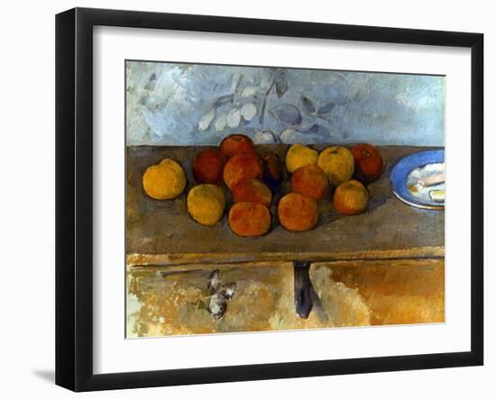 Cezanne: Apples & Biscuits-Paul Cézanne-Framed Giclee Print