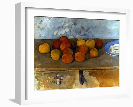 Cezanne: Apples & Biscuits-Paul Cézanne-Framed Giclee Print