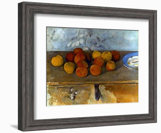 Cezanne: Apples & Biscuits-Paul Cézanne-Framed Premium Giclee Print