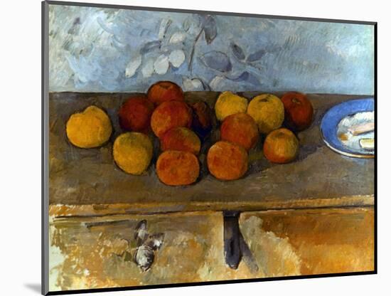Cezanne: Apples & Biscuits-Paul Cézanne-Mounted Premium Giclee Print
