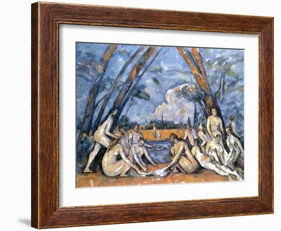 Cezanne: Baigneuses, 1905-Paul Cézanne-Framed Giclee Print