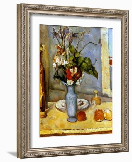 Cezanne: Blue Vase, 1885-87-Paul Cézanne-Framed Giclee Print