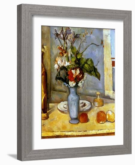 Cezanne: Blue Vase, 1885-87-Paul Cézanne-Framed Giclee Print