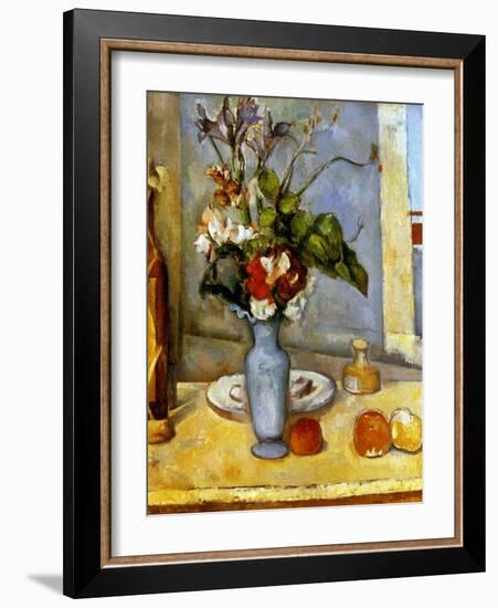 Cezanne: Blue Vase, 1885-87-Paul Cézanne-Framed Giclee Print