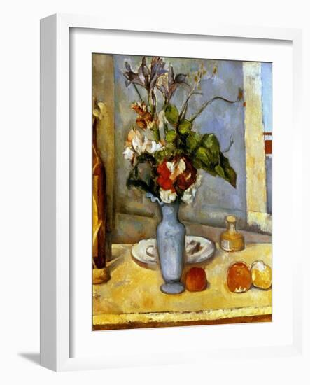 Cezanne: Blue Vase, 1885-87-Paul Cézanne-Framed Giclee Print