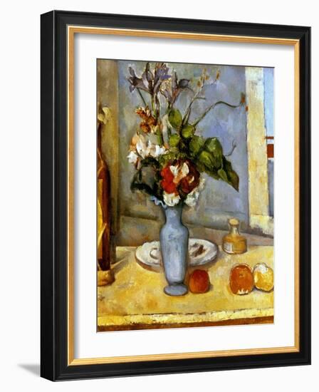 Cezanne: Blue Vase, 1885-87-Paul Cézanne-Framed Giclee Print