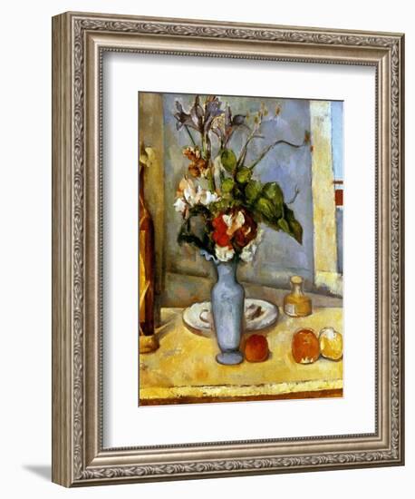 Cezanne: Blue Vase, 1885-87-Paul Cézanne-Framed Giclee Print