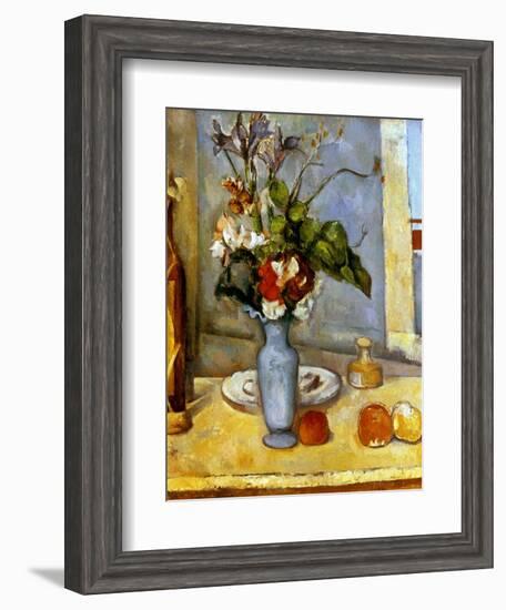 Cezanne: Blue Vase, 1885-87-Paul Cézanne-Framed Giclee Print