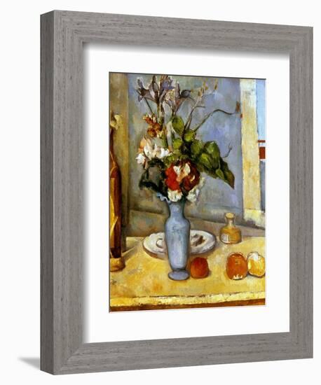Cezanne: Blue Vase, 1885-87-Paul Cézanne-Framed Giclee Print