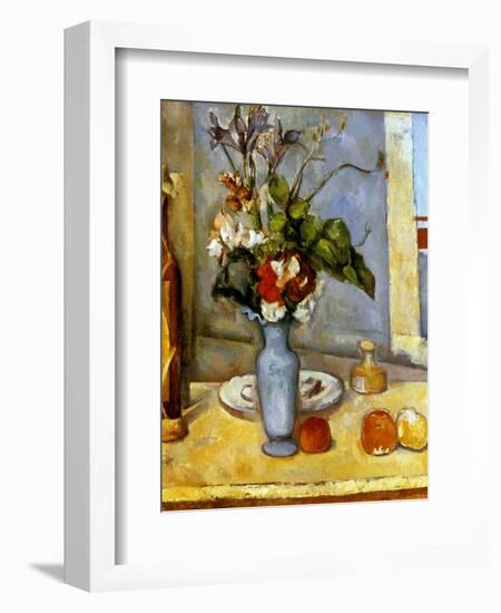 Cezanne: Blue Vase, 1885-87-Paul Cézanne-Framed Giclee Print