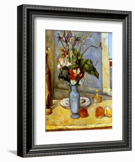 Cezanne: Blue Vase, 1885-87-Paul Cézanne-Framed Giclee Print