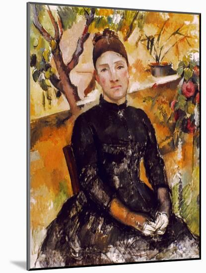 Cezanne: Mme Cezanne, 1890-Paul Cézanne-Mounted Giclee Print