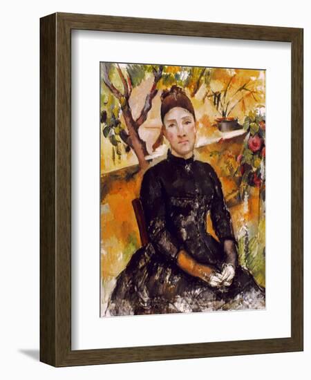 Cezanne: Mme Cezanne, 1890-Paul Cézanne-Framed Giclee Print