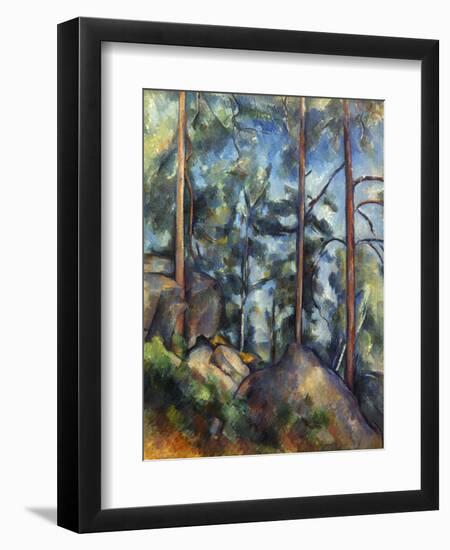 Cezanne: Pines, 1896-99-Paul C?zanne-Framed Premium Giclee Print