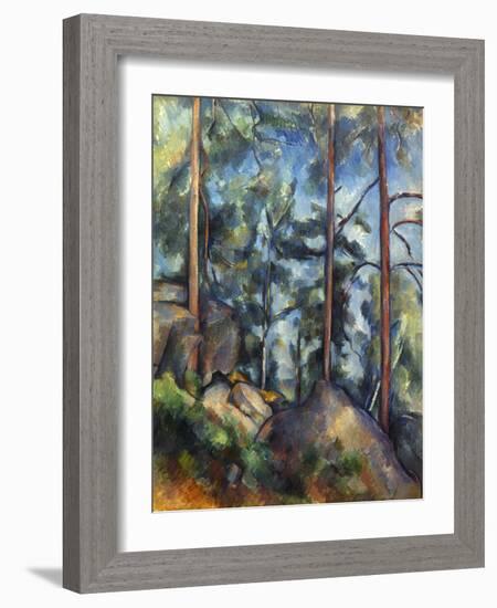 Cezanne: Pines, 1896-99-Paul C?zanne-Framed Premium Giclee Print