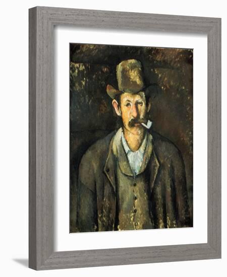 Cezanne: Pipe Smoker, C1892-Paul Cézanne-Framed Giclee Print