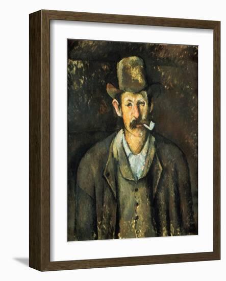 Cezanne: Pipe Smoker, C1892-Paul Cézanne-Framed Giclee Print