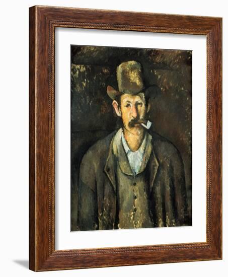 Cezanne: Pipe Smoker, C1892-Paul Cézanne-Framed Giclee Print