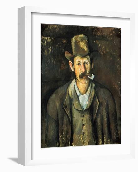 Cezanne: Pipe Smoker, C1892-Paul Cézanne-Framed Giclee Print