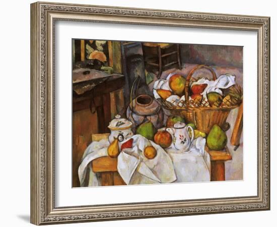 Cezanne: Table, 1888-90-Paul Cézanne-Framed Giclee Print