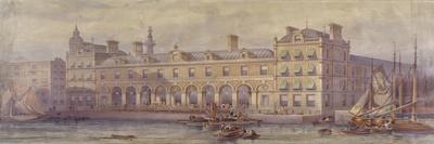 View of Billingsgate Market with Figures and Boats in the Foreground, London, 1877-CF Kell-Giclee Print