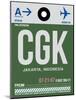 CGK Jakarta Luggage Tag II-NaxArt-Mounted Art Print