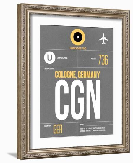 CGN Cologne Luggage Tag II-NaxArt-Framed Art Print