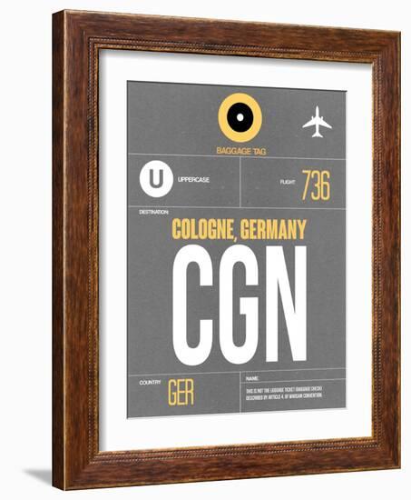 CGN Cologne Luggage Tag II-NaxArt-Framed Art Print