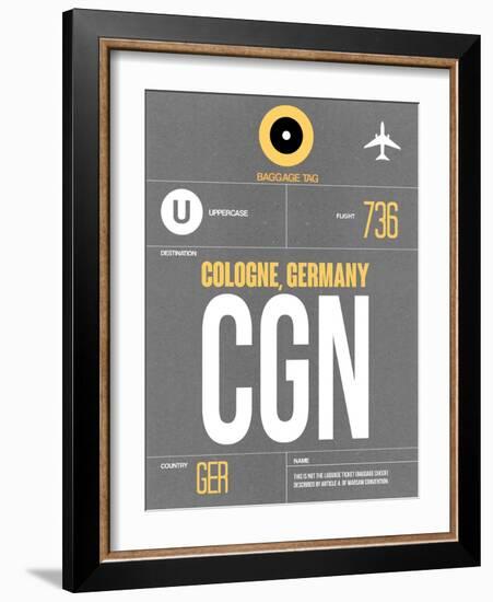 CGN Cologne Luggage Tag II-NaxArt-Framed Art Print