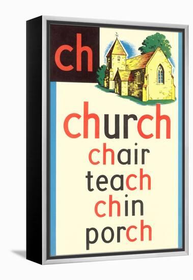 CH for Church-null-Framed Stretched Canvas