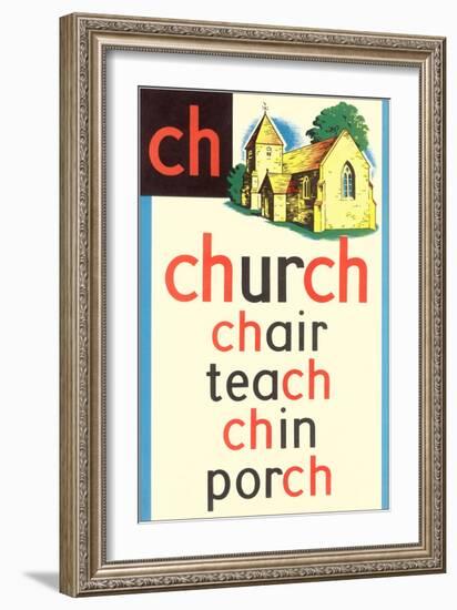 CH for Church-null-Framed Premium Giclee Print