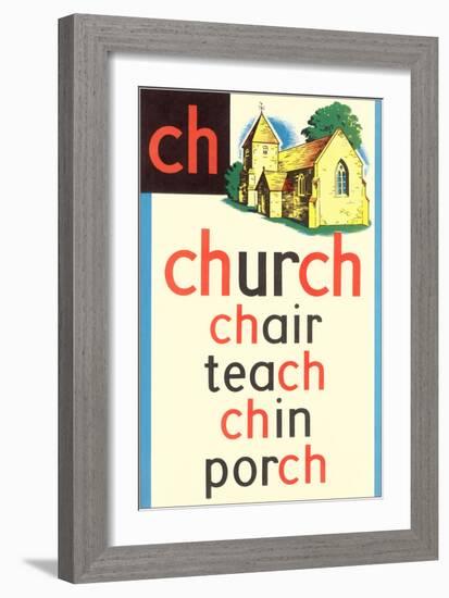 CH for Church-null-Framed Premium Giclee Print