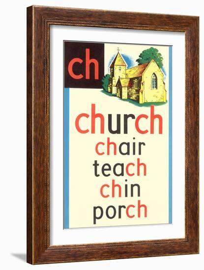 CH for Church-null-Framed Premium Giclee Print