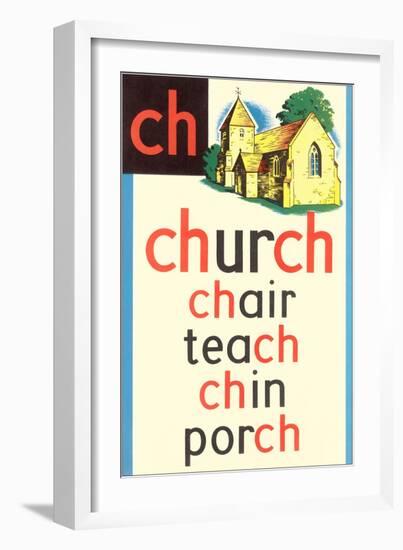 CH for Church-null-Framed Premium Giclee Print