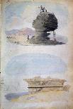 The Sphinx and a Tomb, Egypt, 19th Century-CH Smith-Giclee Print
