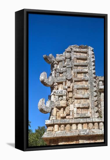 Chac Rain God Masks, the Palace, Xlapak, Mayan Archaeological Site, Yucatan, Mexico, North America-Richard Maschmeyer-Framed Premier Image Canvas