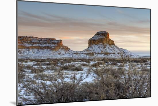 Chaco Culture National Historical Park, New Mexico: Fajada Butte At Sunset-Ian Shive-Mounted Photographic Print