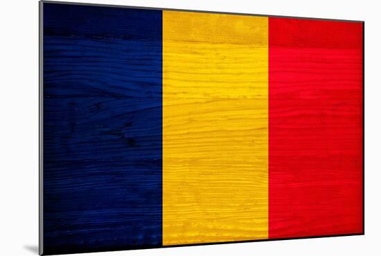 Chad Flag Design with Wood Patterning - Flags of the World Series-Philippe Hugonnard-Mounted Art Print