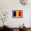 Chad Flag Design with Wood Patterning - Flags of the World Series-Philippe Hugonnard-Framed Premium Giclee Print displayed on a wall