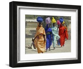 Chadian Refugees Walk Inside a Refugee Camp at the Border Town of Kousseri, Cameroon-null-Framed Photographic Print