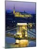 Chain Bridge and Danube River, Budapest, Hungary-Doug Pearson-Mounted Photographic Print