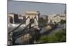 Chain Bridge Seen from Above Clark Adam Square, Budapest, Hungary, Europe-Julian Pottage-Mounted Photographic Print